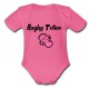 Body bébé "Rugby Tétine" Rose/Noir