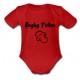 Body bébé "Rugby Tétine" Rouge/Noir