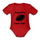 Body bébé "RugbyMan comme Papa" Rouge/Noir