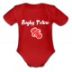 Body bébé "Rugby Tétine" Rouge/Blanc