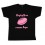 Tee shirt rugby bébé "RugbyMan comme Papa" Noir/Rose