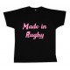 Tee shirt rugby bébé "Made in Rugby" Noir/Rose