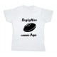Tee shirt rugby bébé "RugbyMan comme Papa" Blanc/Noir