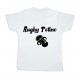 Tee shirt rugby bébé "Rugby Tétine" Blanc/Noir