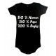 Body bébé "100 % rugby" Noir/Blanc