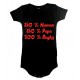 Body bébé "100 % rugby" Noir/Rouge