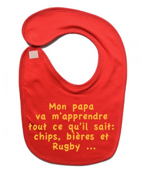 Bavoir bébé "Chips" Rouge/Or
