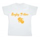 Tee shirt rugby bébé "Rugby Tétine" Blanc/Or