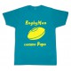 Tee shirt rugby bébé "RugbyMan comme Papa" Bleu/Jaune