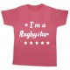Tee shirt rugby bébé "Rugbystar" Rose/Blanc