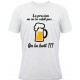 Tee shirt rugby "La pression" blanc