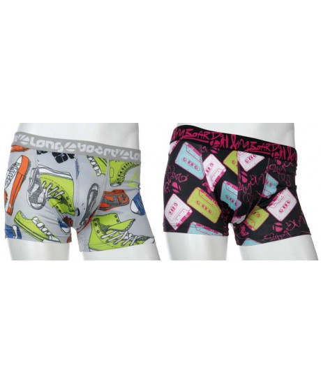 Lot de 2 boxers Longboard Gris/Noir KIDS