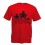 Tee shirt Rugby Humour "Chuck Norris" Haka Rouge/Noir
