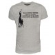 Tee shirt Rugby Humour "Chuck Norris" Touche Gris/Noir