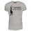 Tee shirt Rugby Humour "Chuck Norris" Touche Gris/Noir