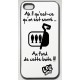 Coque I phone 4 et 4S "Sardines" Noir