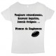 Tee shirt femme "Maman de Rugbyman" Blanc/Noir