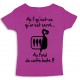 Tee shirt femme 3ème mi-temps "Sardines" Fushia/Noir