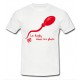 Tee shirt humour "Rugby dans les gênes" Blanc/Rouge + Bandana