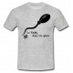 Tee shirt humour "Rugby dans les gênes" Gris/Noir