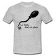 Tee shirt humour "Rugby dans les gênes" Gris/Noir