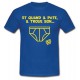 Tee shirt LOL Rugby "Et quand il pète ..." Bleu/Jaune