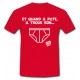 Tee shirt LOL Rugby "Et quand il pète ..." Rouge/Blanc