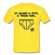 Tee shirt LOL Rugby "Et quand il pète ..." Jaune/Noir