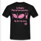 Tee shirt Lol rugby "Art de Vivre" Noir/Rose