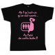 Tee shirt Rugby bébé "Sardines" Noir/Rose