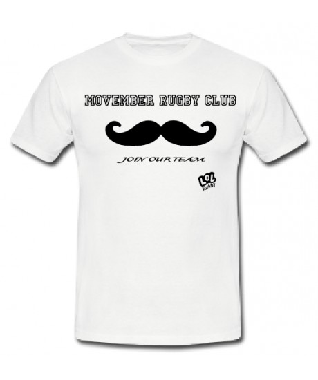 Tee shirt "Movember Rugby Club" Blanc