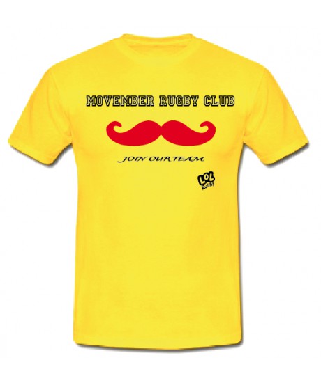Tee shirt "Movember Rugby Club" Jaune