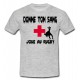 Tee shirt "Donne ton sang Joue au Rugby" Gris