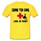 Tee shirt "Donne ton sang Joue au Rugby" Jaune