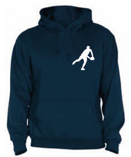 Sweat Capuche Rugby Essentiels Bleu Marine