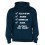 Sweat Capuche "Papa 100 % Rugby" Bleu marine