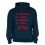 Sweat Capuche "Papa 100 % Rugby" Bleu marine