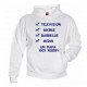 Sweat Capuche "Papa 100 % Rugby" Blanc