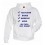 Sweat Capuche "Papa 100 % Rugby" Blanc