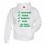 Sweat Capuche "Papa 100 % Rugby" Blanc