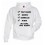 Sweat Capuche "Papa 100 % Rugby" Blanc