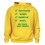 Sweat Capuche "Papa 100 % Rugby" Jaune