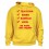 Sweat Capuche "Papa 100 % Rugby" Jaune