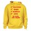 Sweat Capuche "Papa 100 % Rugby" Jaune