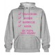 Sweat Capuche "Papa 100 % Rugby" Gris