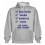 Sweat Capuche "Papa 100 % Rugby" Gris