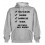 Sweat Capuche "Papa 100 % Rugby" Gris