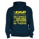Sweat Capuche Rugby Terroir Bleu marine
