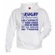 Sweat Capuche Rugby Terroir Blanc