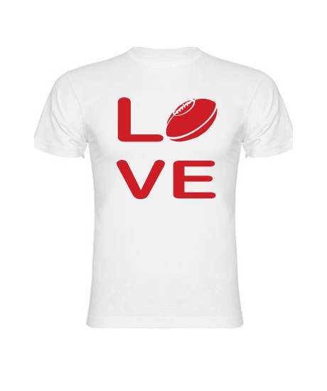 Tee shirt Love Rugby Blanc 